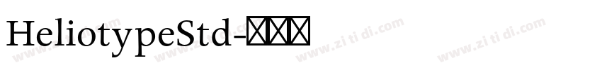 HeliotypeStd字体转换