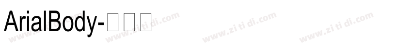 ArialBody字体转换