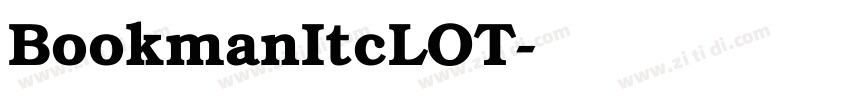 BookmanItcLOT字体转换