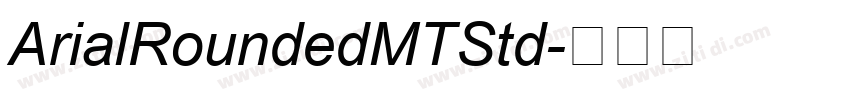 ArialRoundedMTStd字体转换