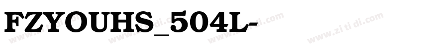 FZYOUHS_504L字体转换