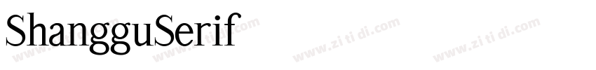 ShangguSerif字体转换