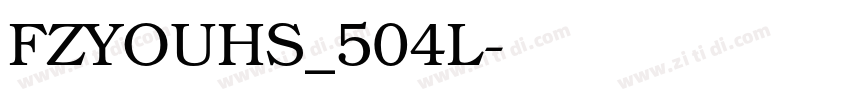 FZYOUHS_504L字体转换