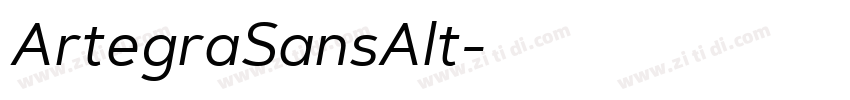 ArtegraSansAlt字体转换