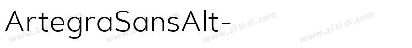ArtegraSansAlt字体转换