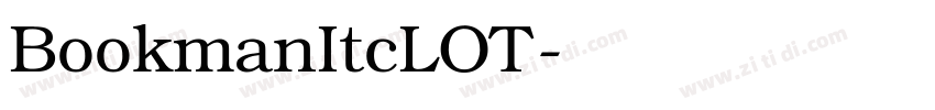 BookmanItcLOT字体转换