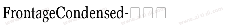 FrontageCondensed字体转换