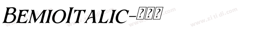BemioItalic字体转换