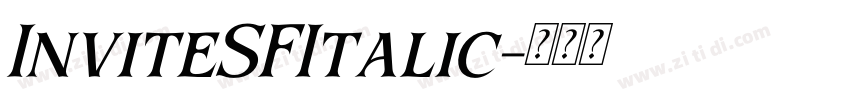 InviteSFItalic字体转换