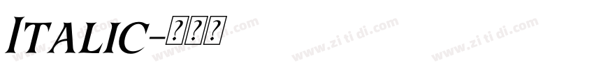 Italic字体转换