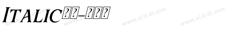 Italic字體字体转换