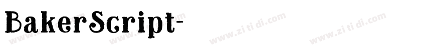 BakerScript字体转换