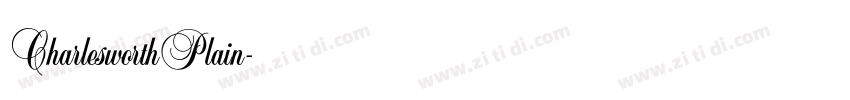 CharlesworthPlain字体转换