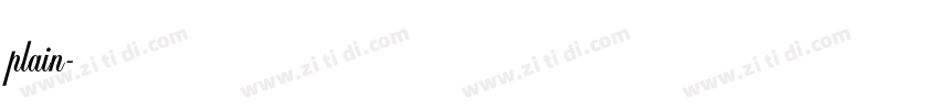 plain字体转换