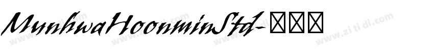 MunhwaHoonminStd字体转换