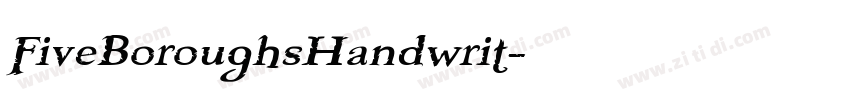 FiveBoroughsHandwrit字体转换