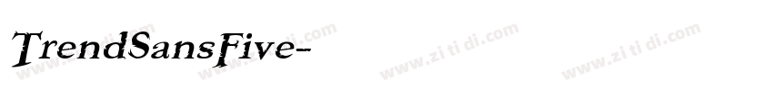 TrendSansFive字体转换