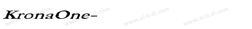KronaOne字体转换