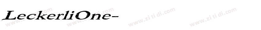 LeckerliOne字体转换