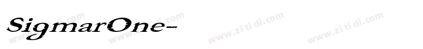 SigmarOne字体转换