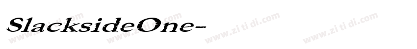 SlacksideOne字体转换