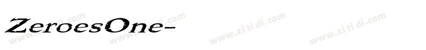 ZeroesOne字体转换