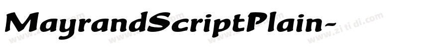 MayrandScriptPlain字体转换