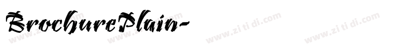 BrochurePlain字体转换
