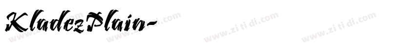 KladezPlain字体转换