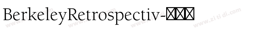 BerkeleyRetrospectiv字体转换
