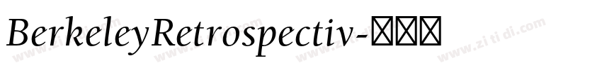 BerkeleyRetrospectiv字体转换