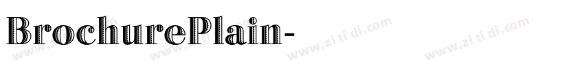 BrochurePlain字体转换