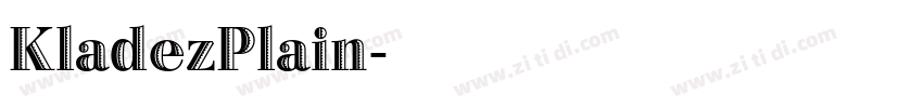 KladezPlain字体转换