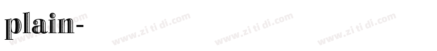 plain字体转换