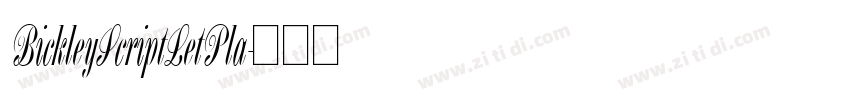 BickleyScriptLetPla字体转换