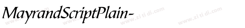 MayrandScriptPlain字体转换