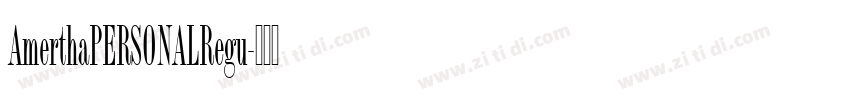 AmerthaPERSONALRegu字体转换