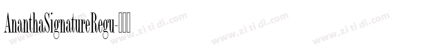 AnanthaSignatureRegu字体转换