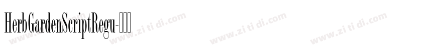 HerbGardenScriptRegu字体转换