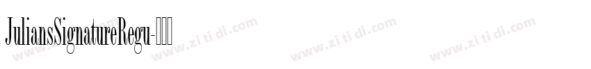 JuliansSignatureRegu字体转换