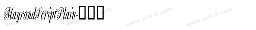 MayrandScriptPlain字体转换
