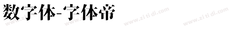 数字体字体转换
