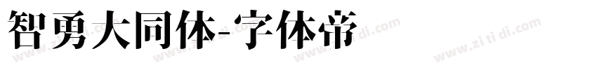 智勇大同体字体转换