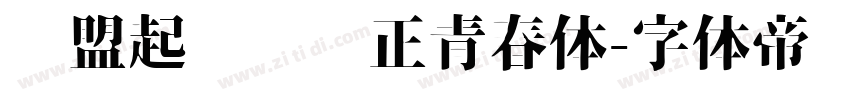 联盟起艺卢帅正青春体字体转换