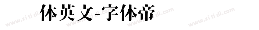 衬线体英文字体转换