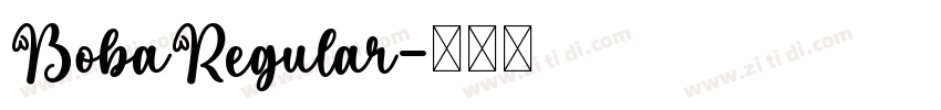 BobaRegular字体转换