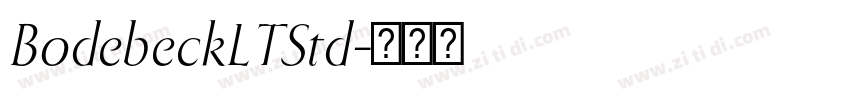 BodebeckLTStd字体转换