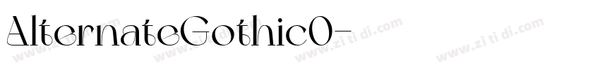 AlternateGothic0字体转换