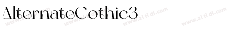 AlternateGothic3字体转换
