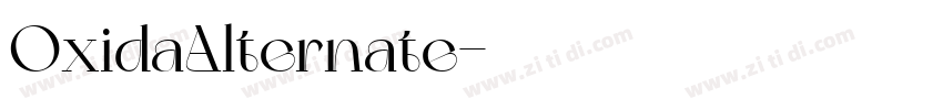 OxidaAlternate字体转换